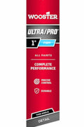 Wooster Ultra/Pro paint brush with red handle and wooden shaft on a white background