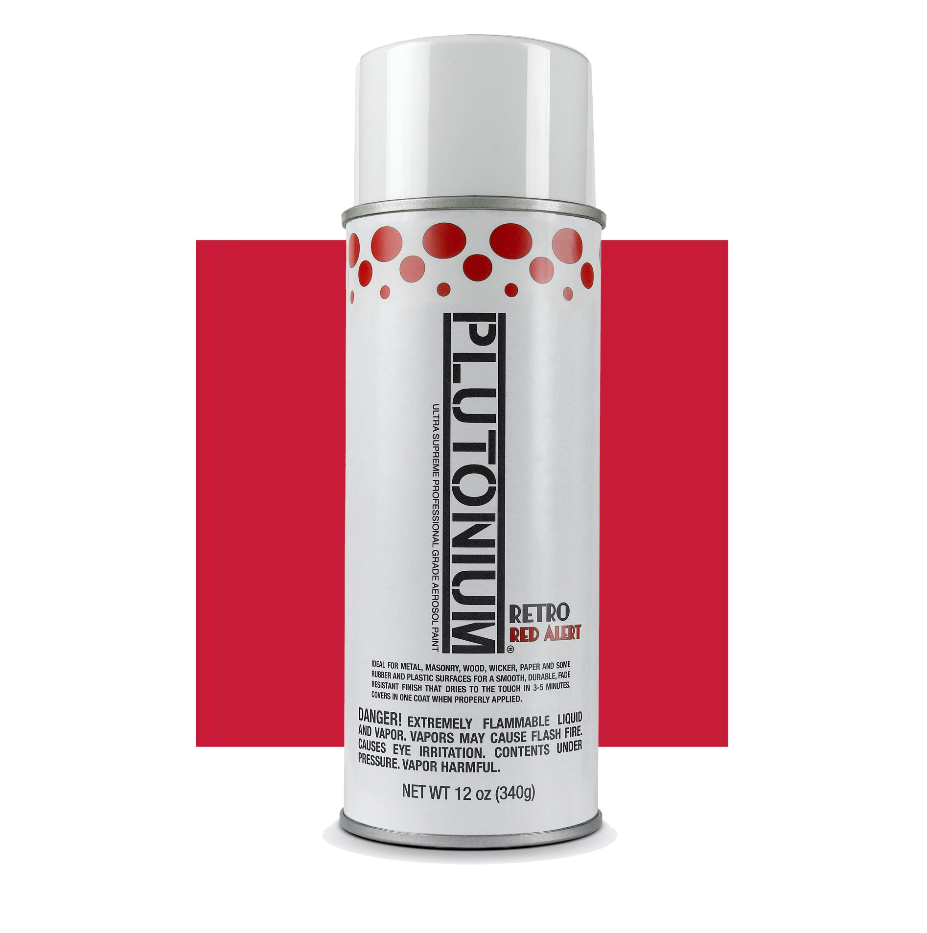 Plutonium Retro Red Alert Spray Paint