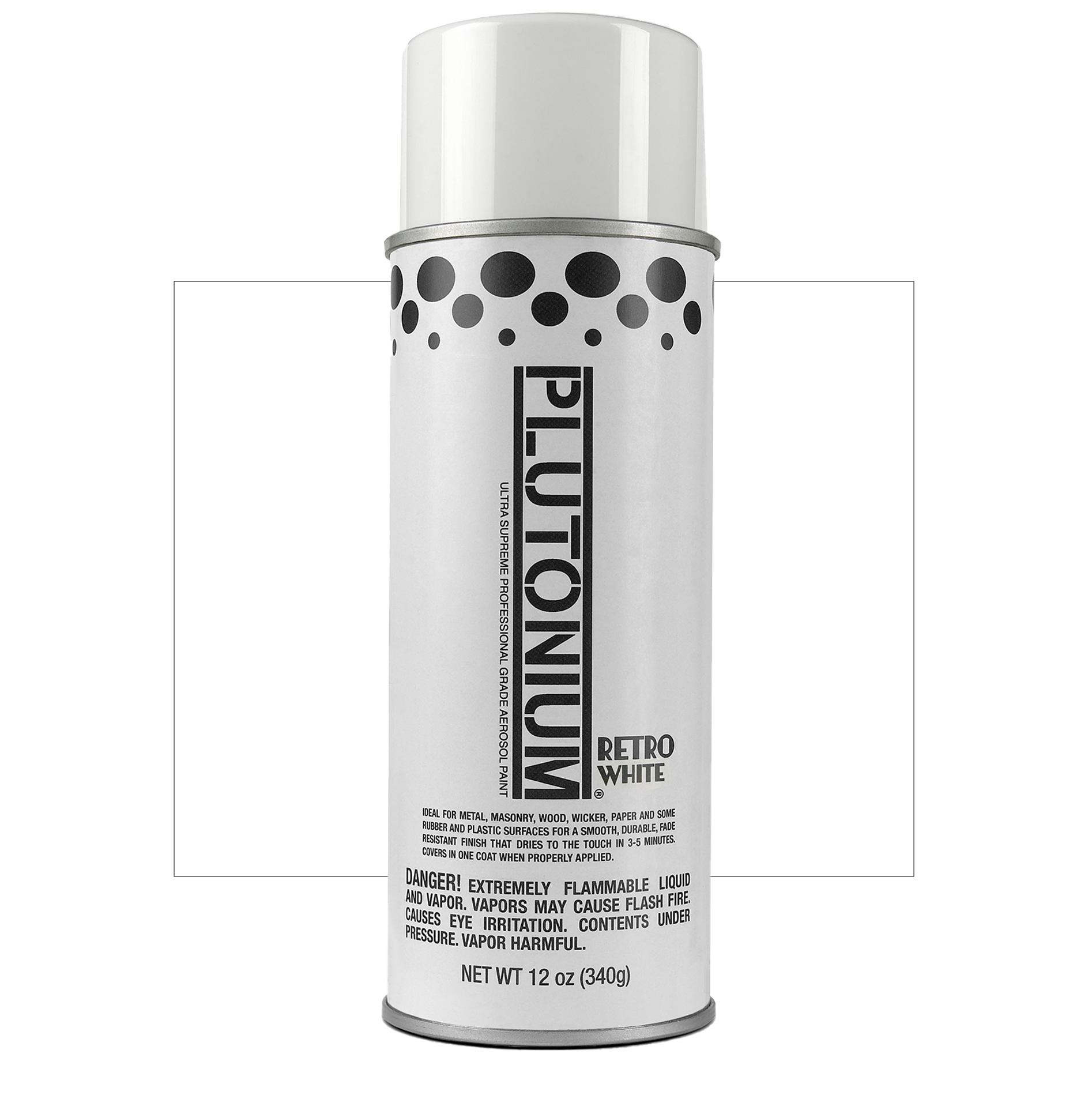 Plutonium Retro White Spray Paint