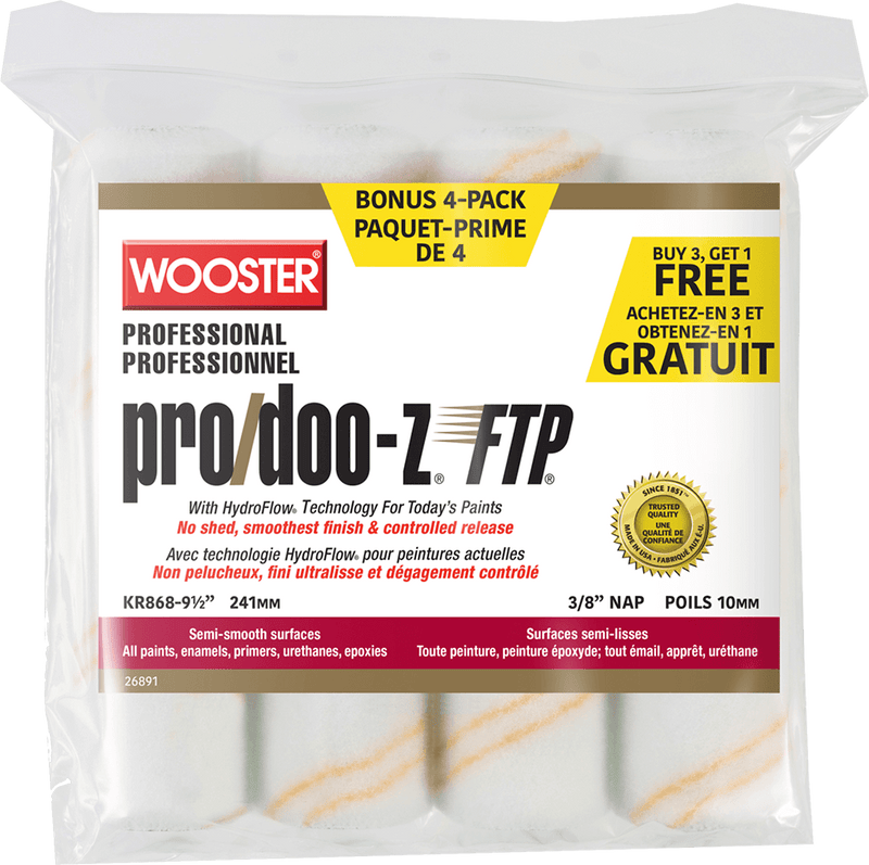 4 PK Wooster Pro Doo Z FTP 9 1/2"